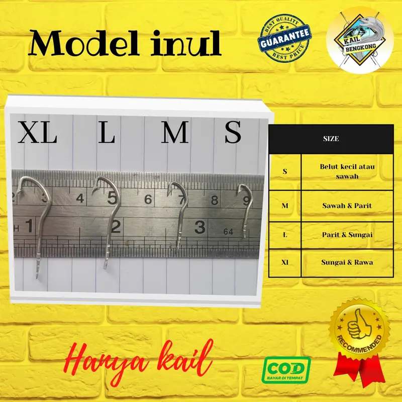 Kail pancing urek belut sidat model inuL (Hanya kail tanpa tali) Jig 3