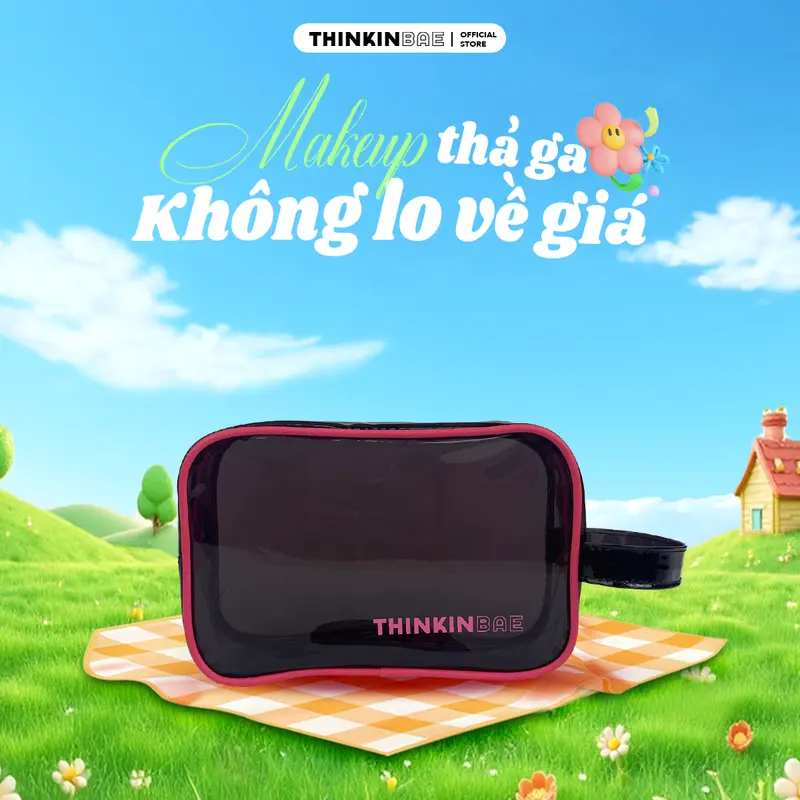 [QUÀ TẶNG KHÔNG BÁN] Túi PVC THINKINBAE Đựng Mĩ Phẩm 1