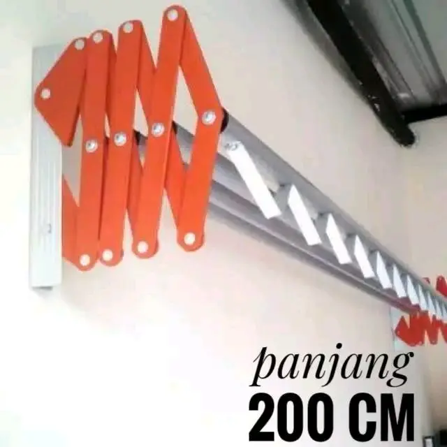 JEMURAN DINDING LIPAT JUMBO 2 METER Hitam
