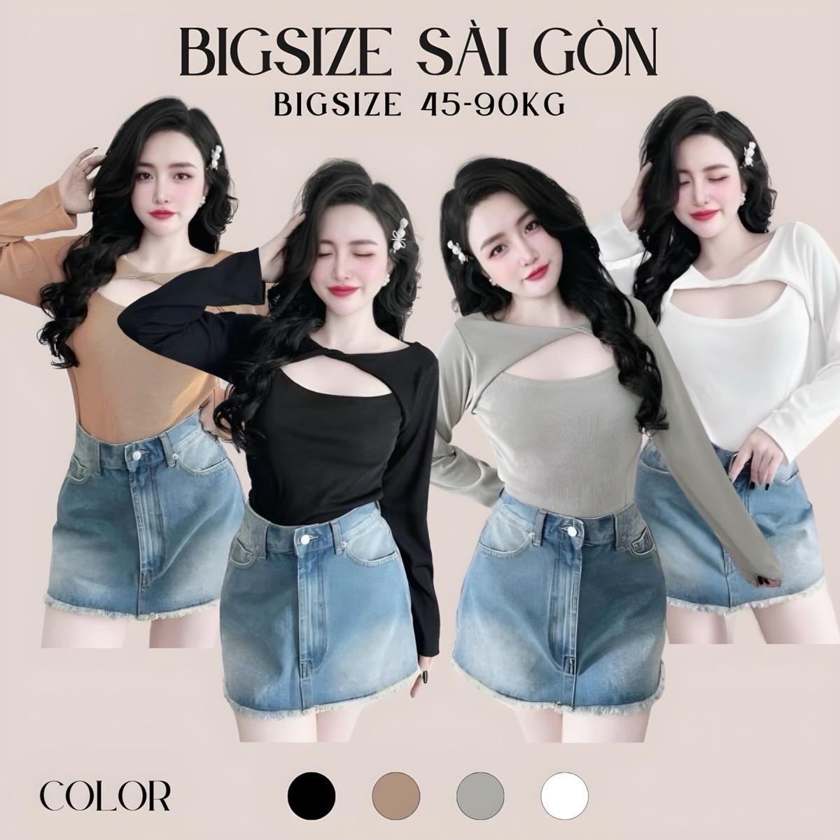 Thời Trang Áo Thun Vải Nỉ Tăm  Có Bigsize 50 - 100Kg Dễ Thương Top Nữ Women Shirt - B.1242