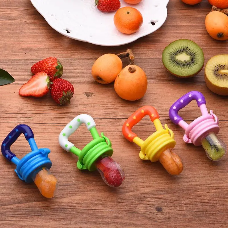 BISA COD B5017 Empeng Buah Bayi / Dot Buah Bayi / Fresh Fruit Feeder / Gigitan Mpasi / Fruit Pacifier Biru Kuning Pink 2