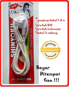 Kabel Setrika Arde 3 Kabel 1.8 Meter | Gepeng 2 Kabel 1.8 Meter SHINYOKU Cocok Semua Setrikaan