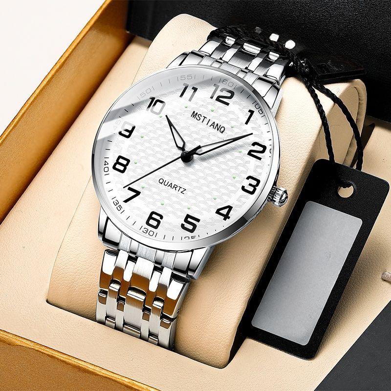 Hồ Cũ Kỹ Thuật Số, Cỡ Lớn, Thích Hợp Cho Mẹ Và Bố,  Ông Bà, Quà Tặng Cho Cặp Đôi, Không Thấm Nước, Thắt Lưng Thép,  Đồng Hồ Thạch Anh Nam Watch Đeo Tay Titan