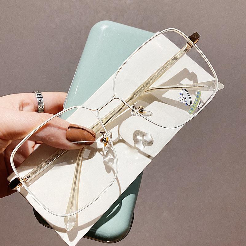 Gọng kính cận nữ thời trang mắt kính vuông không độ chống áng sáng xanh và tia UV gọng hợp kim cao cấp không bay màu, han gỉ thay được mắt kính cận cao cấp 196