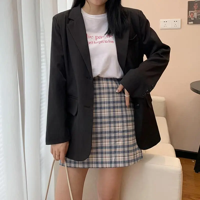 Áo khoác nữ áo vest blazer trơn màu đen bassic dễ phối màu hàn quốc, TOTO SHOP 3