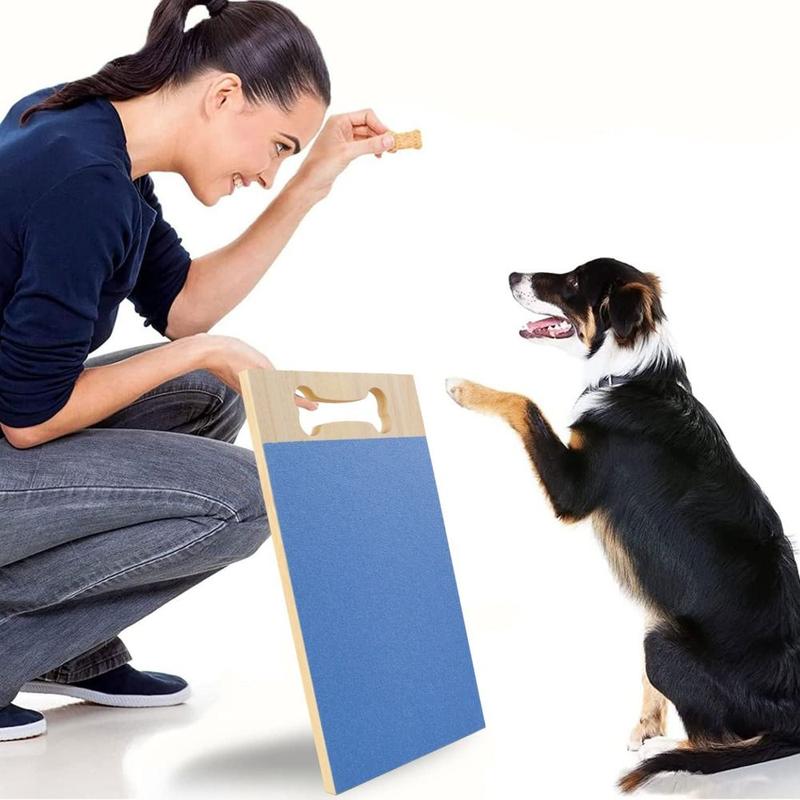 Puppy Wooden Dog Scratch Pad Dog Toy Pet Supplies Scratch Board Sandpaper Board Rectangle Nail Grinding Pad for Cleaning Grooming 0