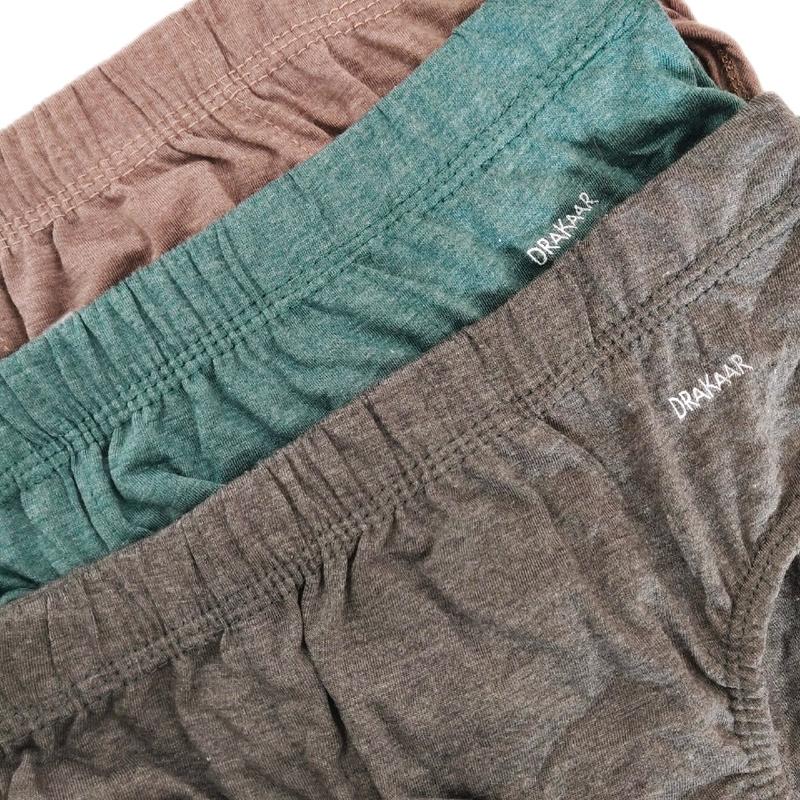 1Box Pakaian CD celana dalam karet kerut pria cowok Dewasa isi 3pcs bahan katun adem merek DRAKAAR Size M L XL Murah Termurah Kotak Nyaman 5