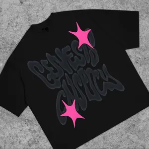 Genesis Conspiracy - Boxy Oversized T-shirt Flush Hitam Unisex - Cutton Combed 20s - Hitam, S