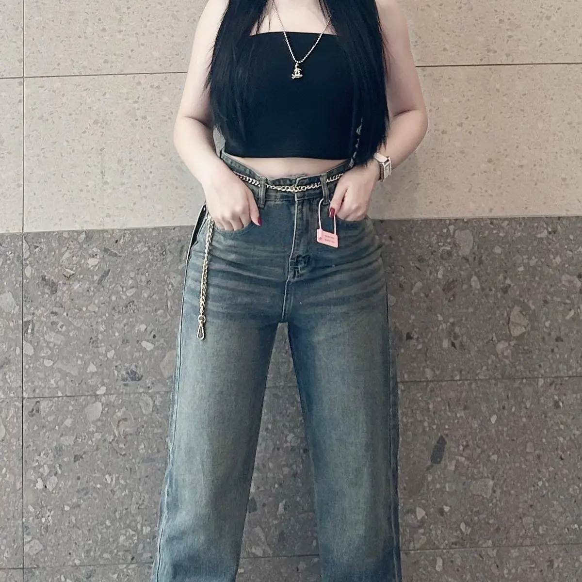 V.M-Quần Jeans Nữ Suông Trơn Màu Đậm Có Phủ Dơ (S-2XL) Vải QC Mềm có 2 chiều dài 103cm và 95cm VM3344 Women Pants | BigBuy360 - bigbuy360.vn V.M-Quần Jeans Nữ Suông Trơn Màu Đậm Có Phủ Dơ (S-2XL) Vải QC Mềm có 2 chiều dài 103cm và 95cm VM3344 Women Pants | BigBuy360 - bigbuy360.vn