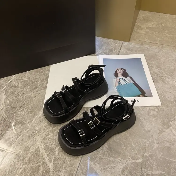 [FREESHIP] Sandal nữ YIAN đế 6cm thời trang mới DéP Shoes 3