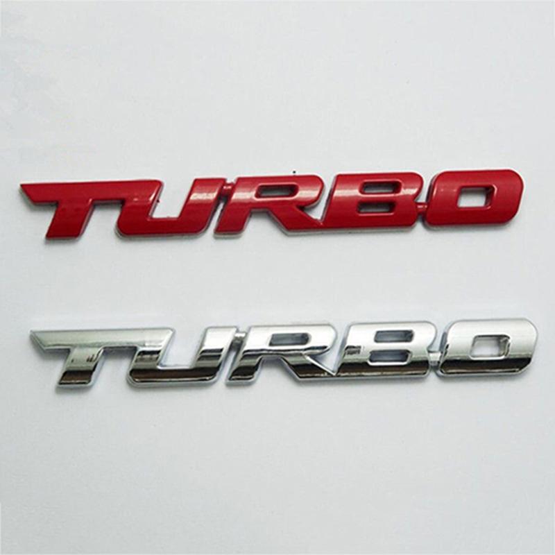 2x Metal Car Body Black & Red 1.8L Logo Car Engine Emblem V6 V8 SUV Sport Badge