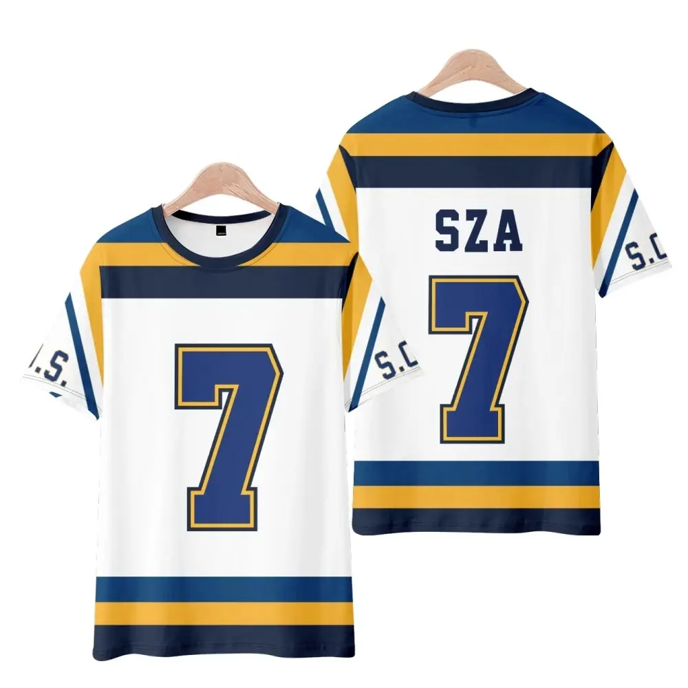 2024 SZA T-Shirt S JERSEY SOS Merch T-shirt Summer Women Men Short Sleeve SZA Tee Top Boy girls kids  Jersey Tshirt
