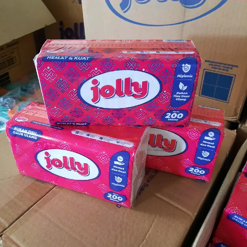 Paket 8 Pack Tisu Jolly Pink 200 sheet Tissue 1
