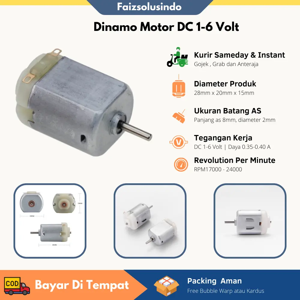 Motor /dinamo mainan DC 1-6Volt Toys