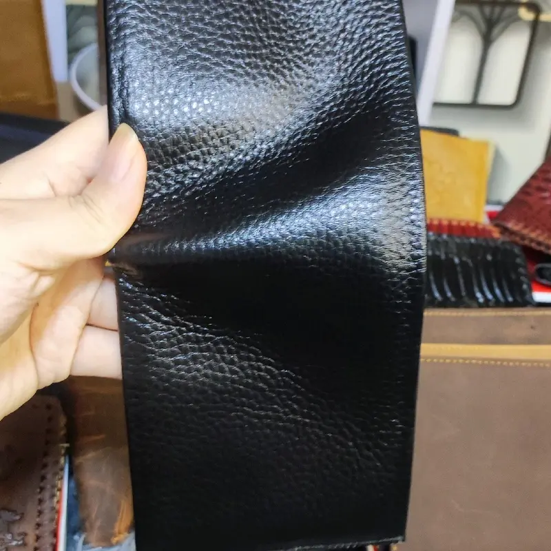 VÍ NAM TRƠN DA BÒ NAPPA CAO CẤP HAI MÀU DÁNG NGANG trust wallet Không rửa Retro Wallets 6