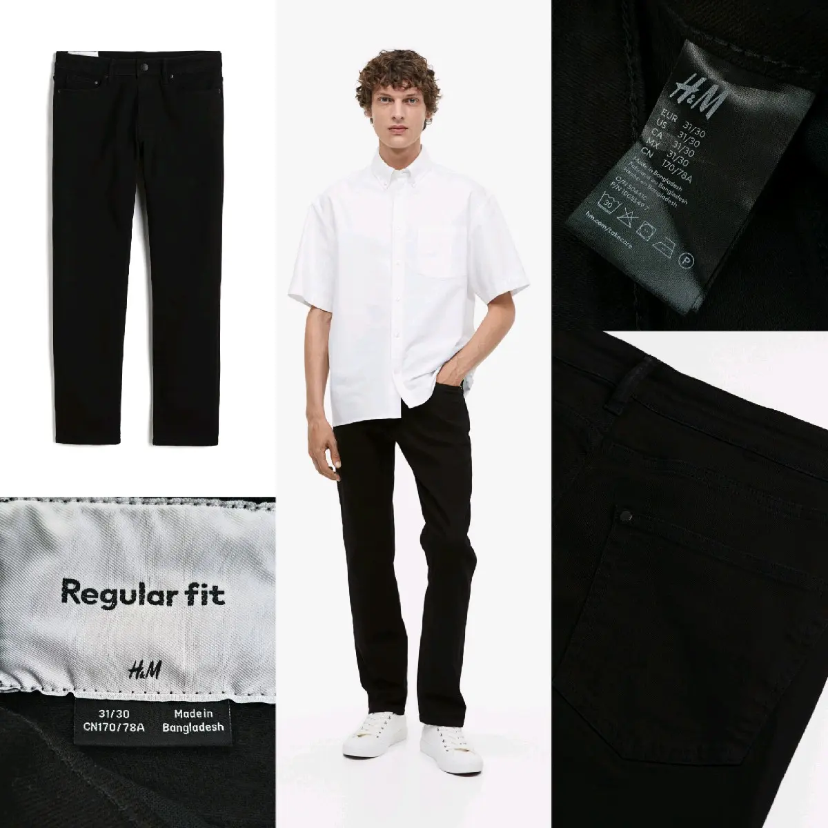 CELANA HM REGULAR FIT DENIM BLACK ORIGINAL