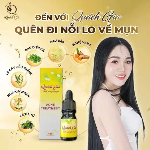 Serum Quách Gia Giảm Mụn- Trắng Da  Đẹp Da  5ml. Skincare Chăm Sóc Da Women 3