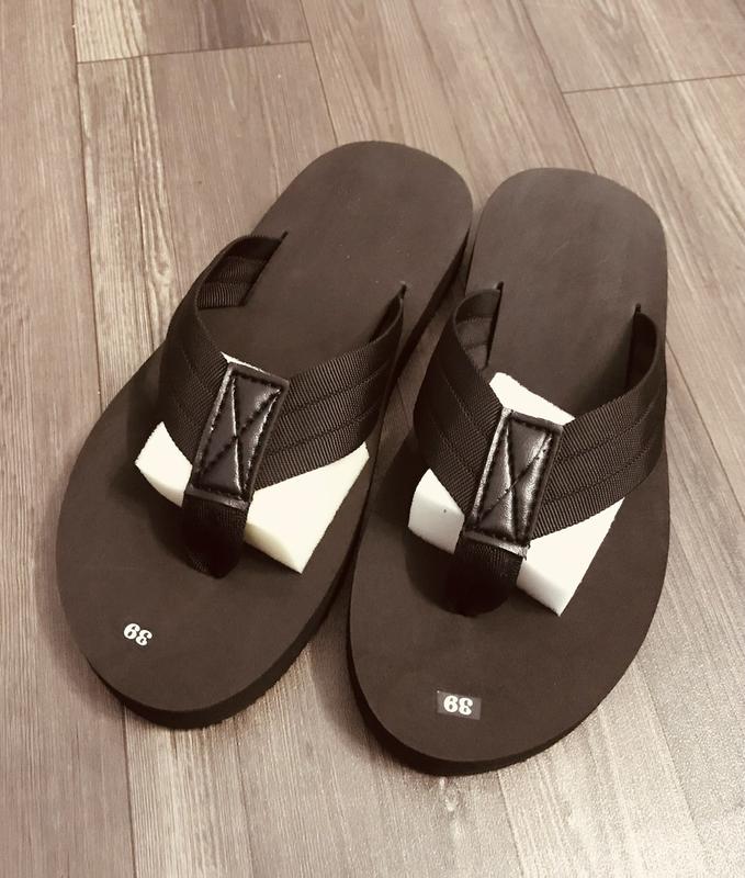 Dép xỏ ngón nam nữ đế xốp quai dù 3 sọc, size 36-44, đầu tròn - Slipper, Đế Bằng DéP Cao Su Đồng dép dsq tông 5