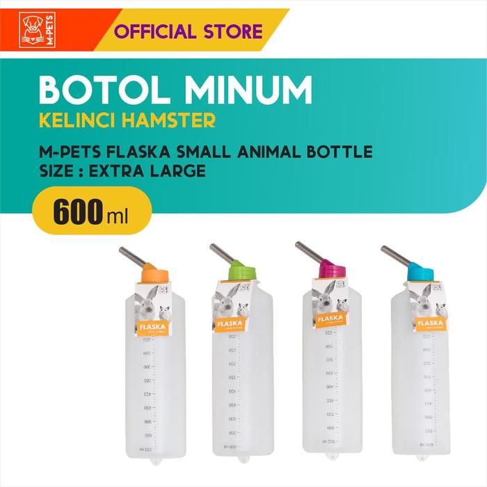 Gambar M-Pets Flaska Small Animal Bottle 600 ml / Botol Minum Hamster dari M-Pets Volk Pets Indonesia Kota Tangerang Tokopedia