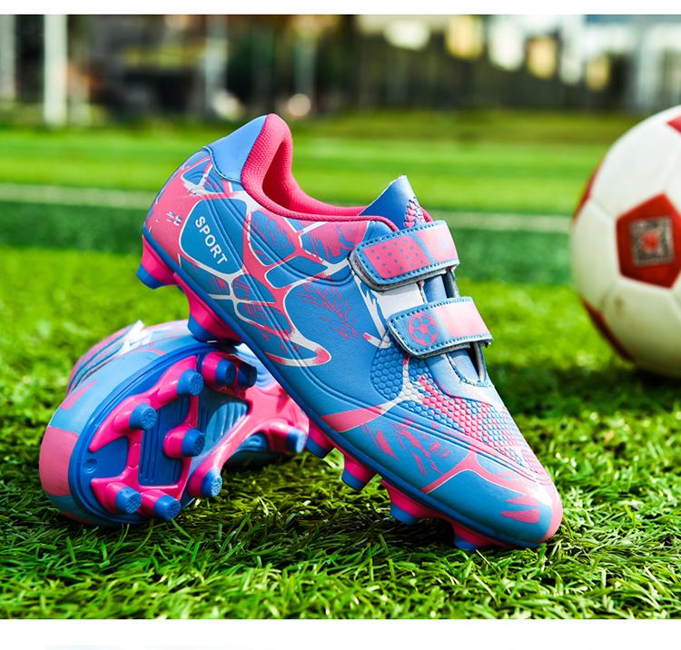 Product Introduction of Kids Soccer Shoes Boys Outdoor Sport Shoes TF/FG Cleats Training Anti Slip and Wear-resistant Girls Football Shoes Boots Size28-38 13