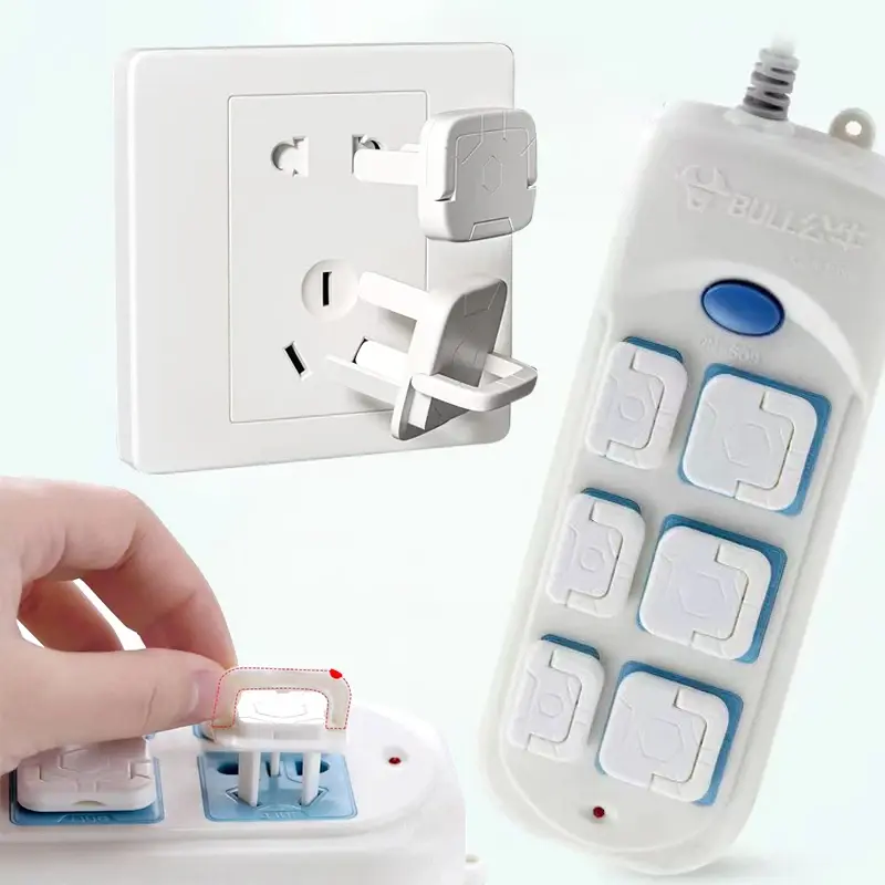 10Pcs US Standard Outlet Covers Baby Proofing Safety -Child Secure Electric Plug Protectors with Hidden Handle Square 2/3-Prong