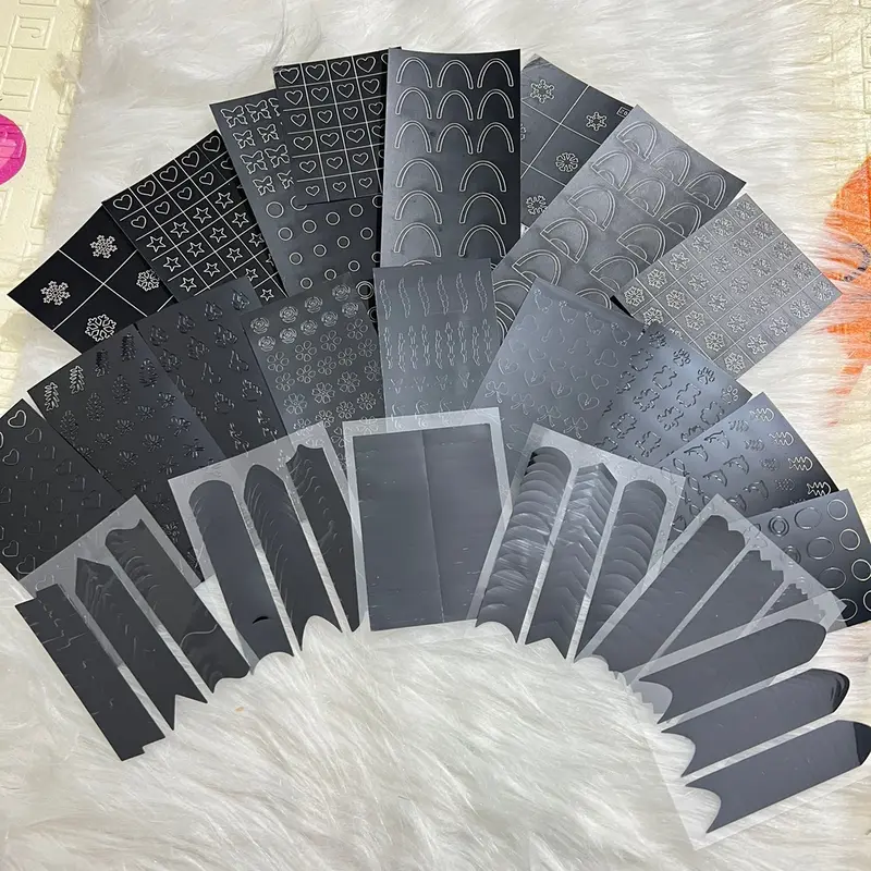 Combo 24 tấm sticker  tạo omber ( mẫu mới về) Nữ. nail  box miếng  dán phen  móng 4