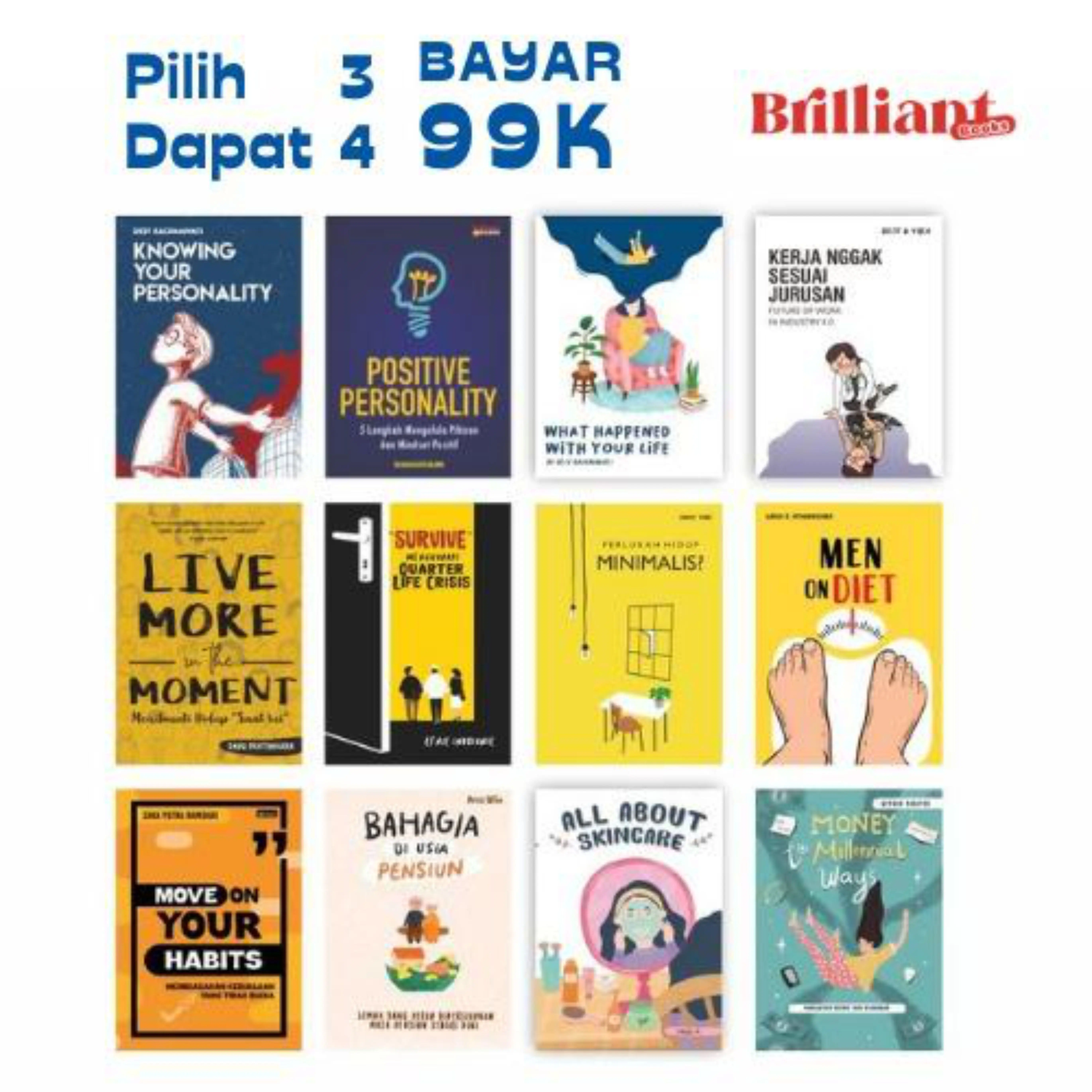 99RB DAPAT 3 - BUKU SELF IMPROVEMENT (GRATIS BLOCKNOTE)