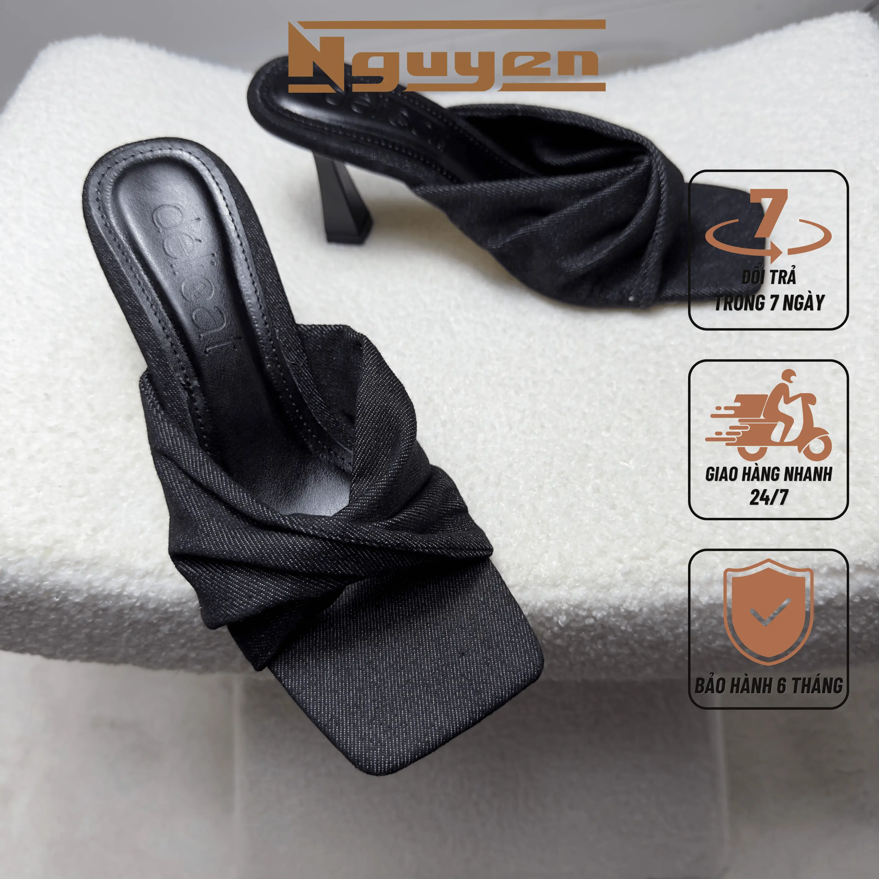 Guốc nữ thời trang 7p quai chéo Nguyễn Gia N158 Shoes DéP GiàY