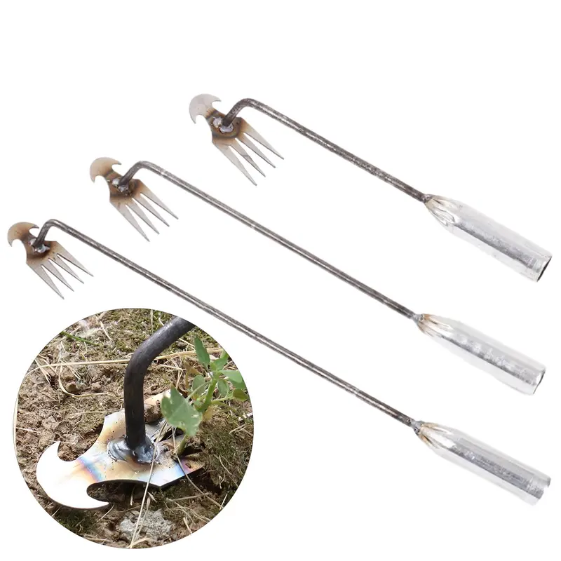 Dụng Cụ Làm Cỏ Lười Biếng, Dụng Cụ Tẩy Cỏ Hai Mục Đích, Cuốc Cỏ 4 Răng, Thép Mangan Rèn, Dụng Cụ Làm Cỏ Cầm Tay 3