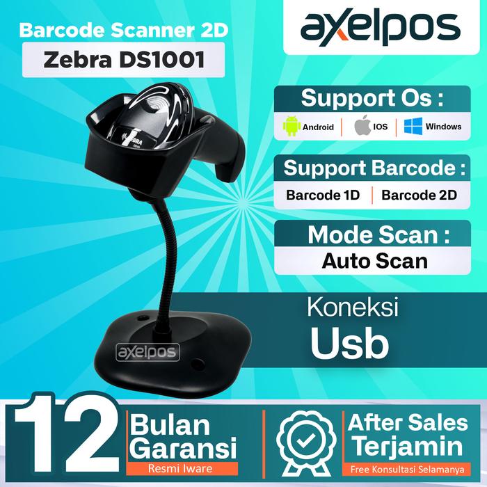 Gambar Barcode Scanner 2D Usb Auto Scan Zebra DS-1001 dari Axelpos Kota Administrasi Jakarta Pusat Tokopedia