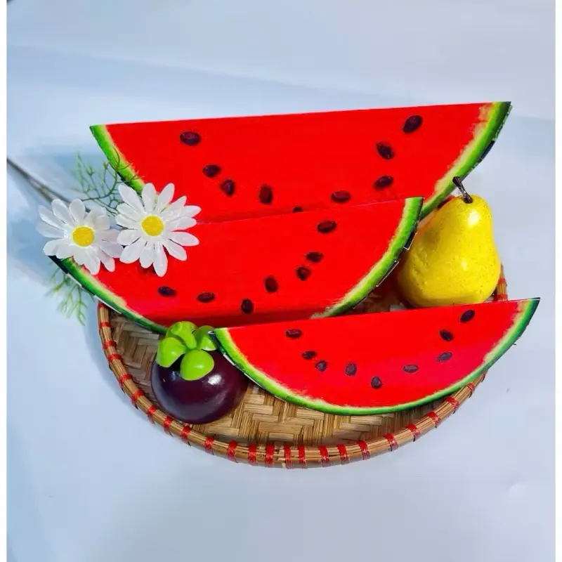 [ Sỉ phụ kiện ] Mô hình bánh Chưng, bánh Tét, Dưa Hấu bằng hộp giấy gấp - trang trí Tết 7