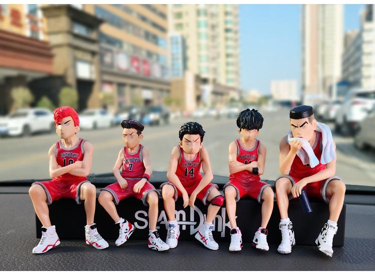 Product Introduction of Car Telephone Number Plate Interior Anime Decoration SLAM DUNK Hanamichi Sakuragi Action Figure Ornament Auto Accessories Gifts 3