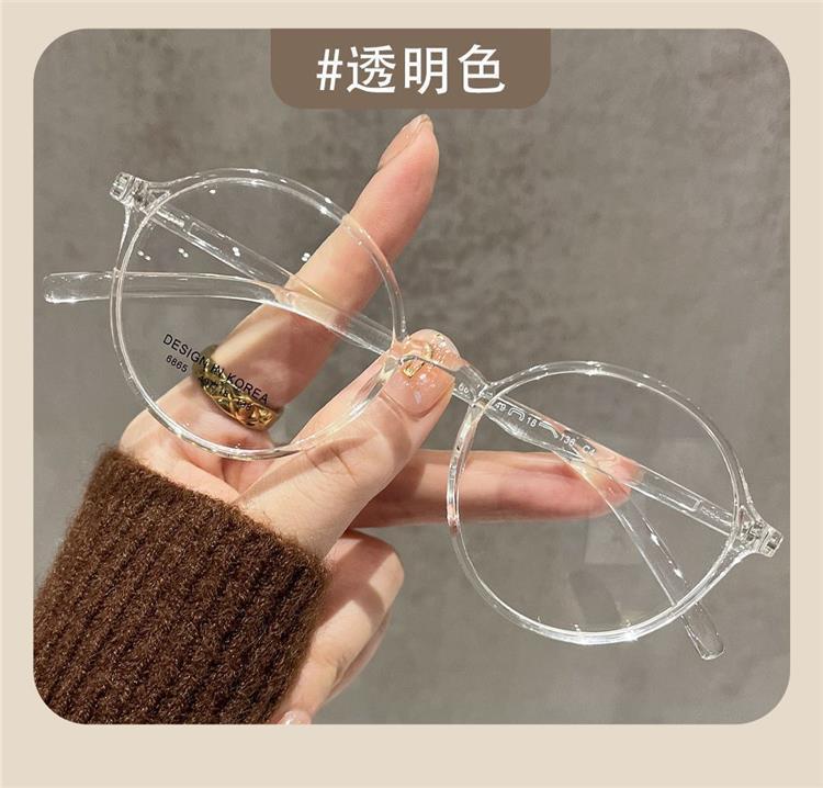 Product Introduction of Myopia Glasses Women's Small Frame Makes Face Look Smaller and Slim with Degrees New Vintage round Frame Plain High-Grade Super Light 11