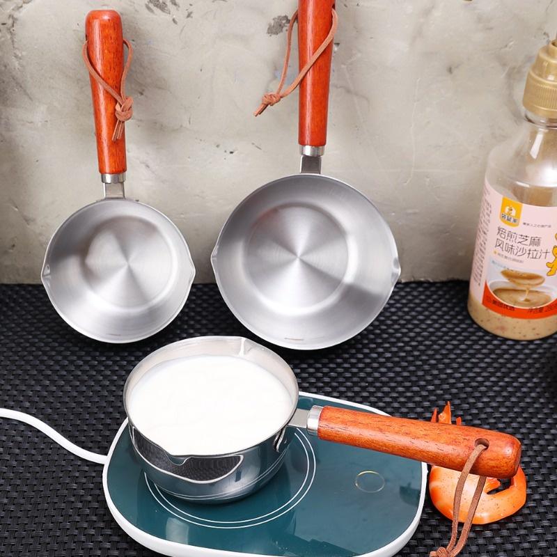 Nồi Gia Dụng Đa Năng Bằng Thép Không Gỉ 150Ml 300Ml Nồi Sữa Chảo Dầu Nóng Trứng Luộc Nấu Chảy Sô Cô La Phụ Kiện Nhà Bếp Hàng Mới Về