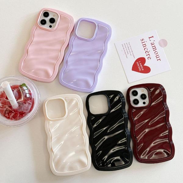 Product Introduction of Niche pleats for Apple FOR iPhone 16promax/16pro/16/15promax/15pro/15/14/14 promax/14pro/13promax/13/13pro/12/12promax/12pro/11 wave two-in-one mobile phone case 1