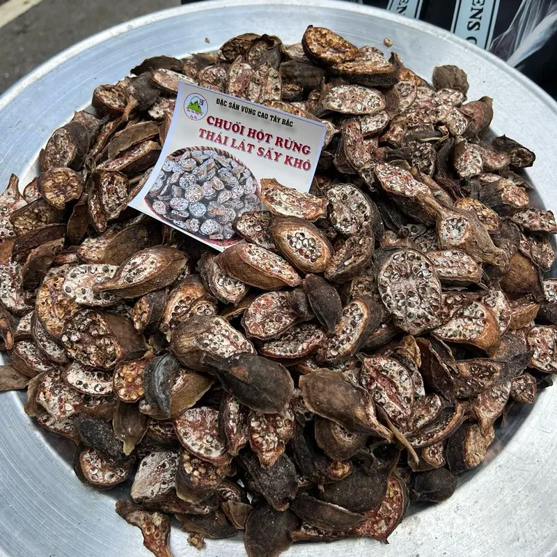 1 KG CHUỐI HỘT RỪNG CẢ VỎ THÁI LÁT KÈM LA HÁN QUẢ NGÂM TRÒN VỊ 2
