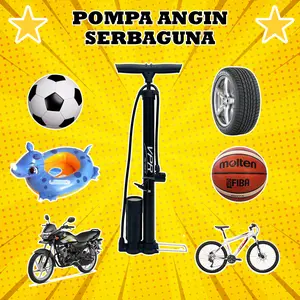 Pompa Ban Tabung Meter Sepeda, Motor, Mobil, Bola Manual Murah Kompa Angin Tangan