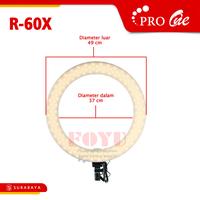 Gambar LED Bi-Color 19 Inch Ring Light Pro One R-60X dan Light Stand GL-200 Lampu Putih Handphone Kuning Tripod Holder Ringlight - R-60X + GL-200 dari Foyu Photo Kota Makassar 2 Tokopedia