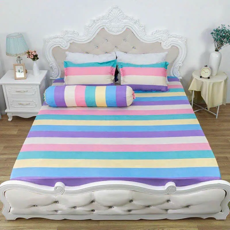 sét ga gối 4 món chất cotton poly HQ mềm mát ,thấm hút mồ hôi (dành cho đệm cao từ 15 tới 25cm) 2