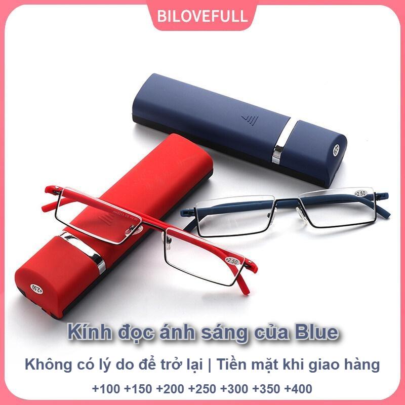 Kính đọc sách di động cho phụ nữ và nam giới, TR90, nửa khung, thấu kính nhựa chống Xanh Biển ánh sáng, kính mắt lão thị với lớp + 1.0 1.5 2.0 TR90, nửa khung, thấu kính nhựa chống Xanh Biển ánh sáng, BILOVEFULL