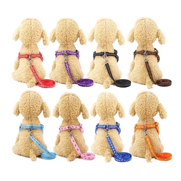Dây dắt chó mèo loại dày bản dày 2cm, dây đai yếm dắt chó mèo dày chắn chắn, chất liệu vải cứng hàng loại 1 - DÂY ĐAI YẾM 2