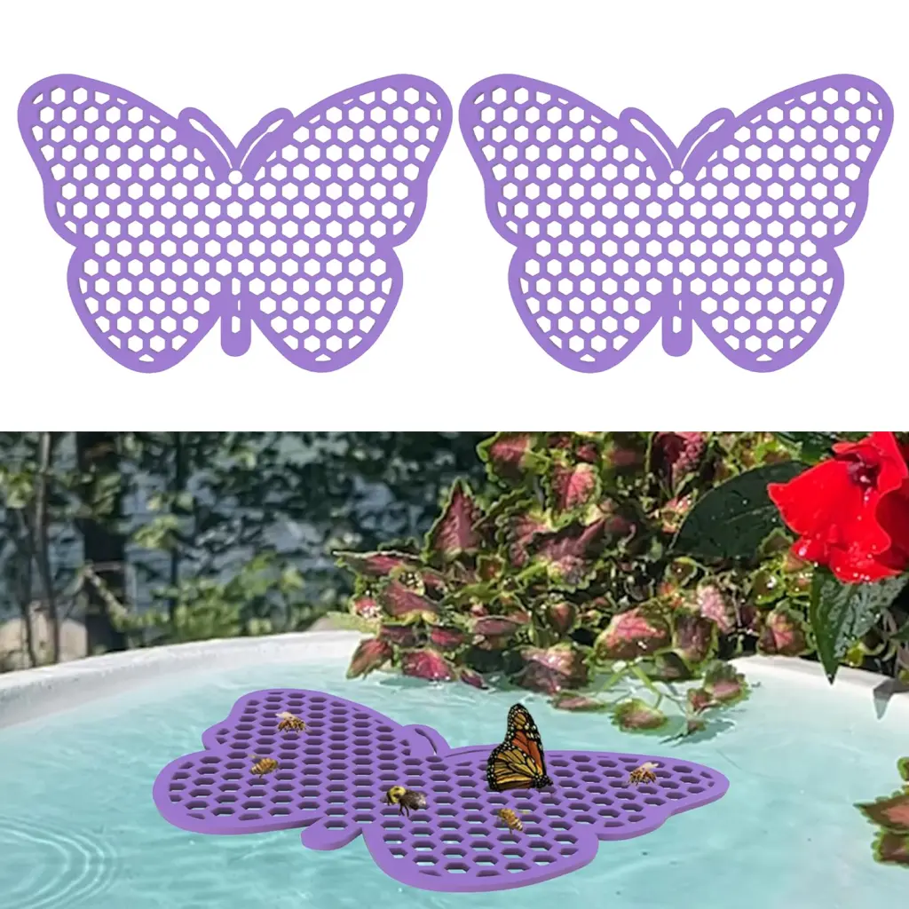 hesgnmi- Bee Watering Station Easy Clean Bee Waterer Floating Bee Island Watering Station for Butterflies  Bees Garden Decor