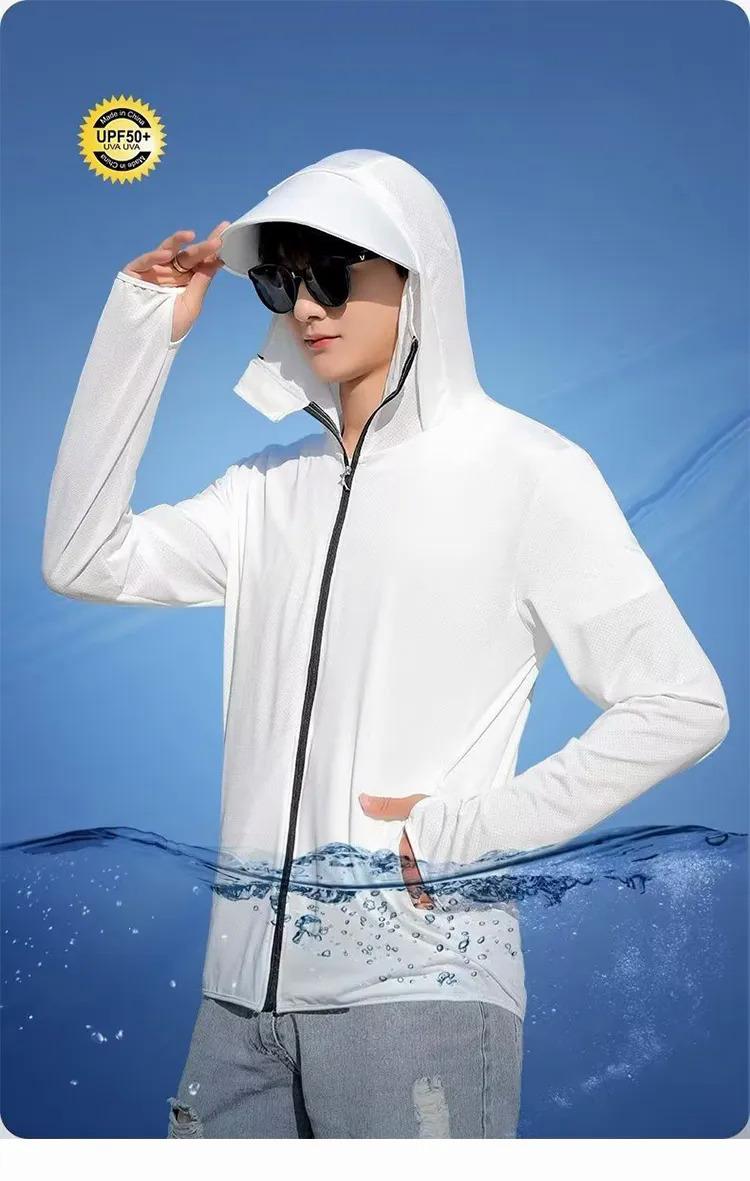 Product Introduction of Huieson bộ đồ chống nắng cho nam áo khoác mỏng và thoáng khí phù hợp cho câu cá ngoài trời quần áo chống tia cực tím bộ đồ thể thao thể dục Sport Tập Gym 2
