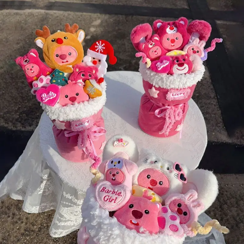 Bó Hoa Búp Bê Hoạt Hình, Ruby Loopy, Gấu Dâu Tây, Thiết Kế Hến Nhỏ Sản Phẩm Thành Phẩm, Thích Hợp Cho Bạn Gái Và Bạn Gái, Quà Sinh Nhật Người Nổi Tiếng Trên Internet Decor Decor Phòng Decor Bàn Hoa Tulip Trang Trí Nhà