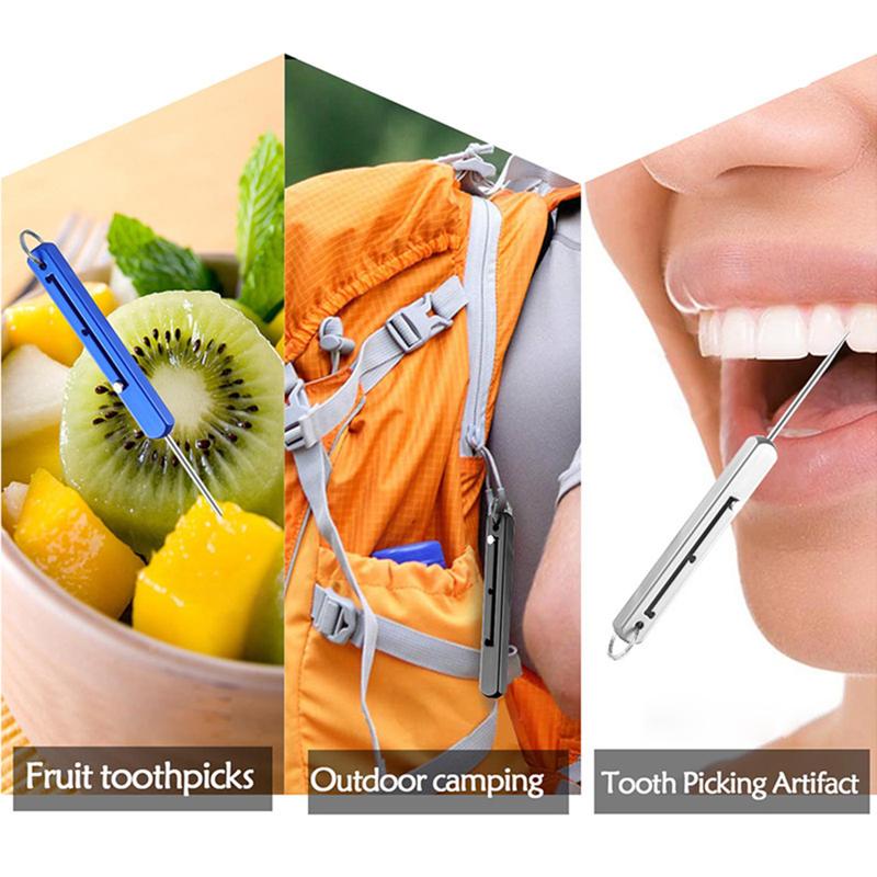 Retractable Portable toothpick Lightweight alloy Portable Retractable ...