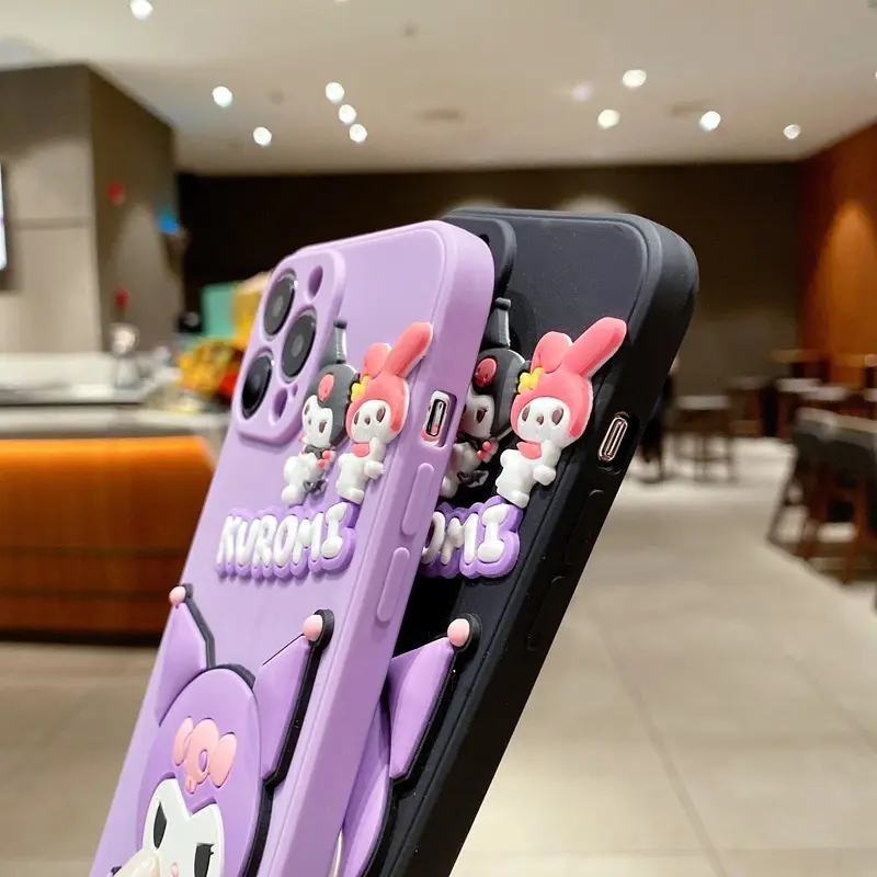 Ốp Điện Thoại Hoạt Hình Kuromi, Mềm Và Dễ Thương, Tương Thích Với iPhone 15, 14, 13, 12 Mini, 11 Pro Max, 6, 6S, 7, 8 Plus, X, XS Max, XR Phụ Kiện 7