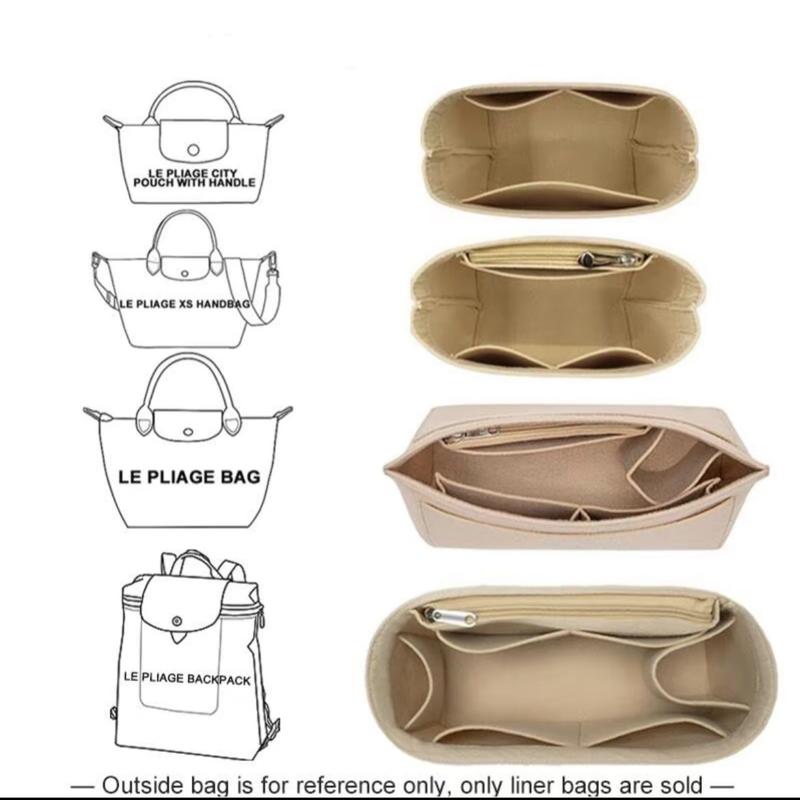    Chỉ Dùng Cho Túi L.cham  Lót túi xách Lcham chia ngăn - Lót form túi xách dáng bánh bao chất dạ nỉ 