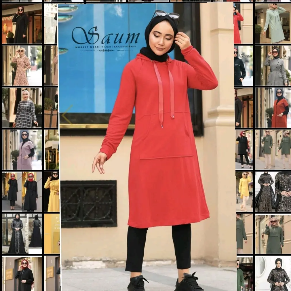 modest sportswear hoody Plain
