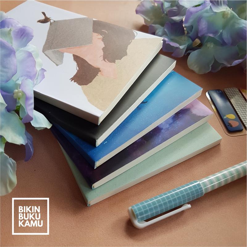[57gsm] A6 Notes Notebook Saku Pocket Book Softcover - Night Sky Lamp 2