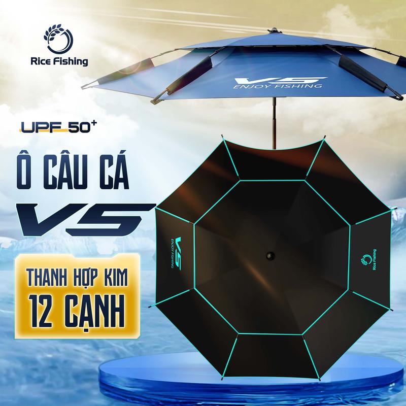 Ô câu cá V5 Rice Fishing thanh hợp kim 12 cạnh chống xoay KK-58